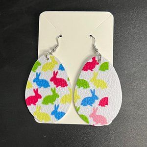 Handcrafted Easter/Spring Egg Shaped Earrings w/Sterling Silver Earring Hooks